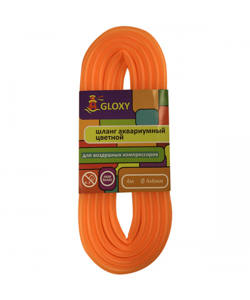 Шланг воздушный Gloxy оранжевый 4/6мм, длина 4 м