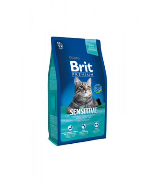 Корм Brit Premium Cat гипоаллергенный, для кошек с чувствительным пищеварением, с ягненком 400г
