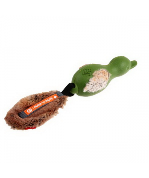 GiGwi Утка с отключаемой пищалкой, зеленая 30см