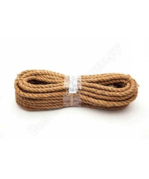 Верёвка джутовая D-6мм.(длина 25м)