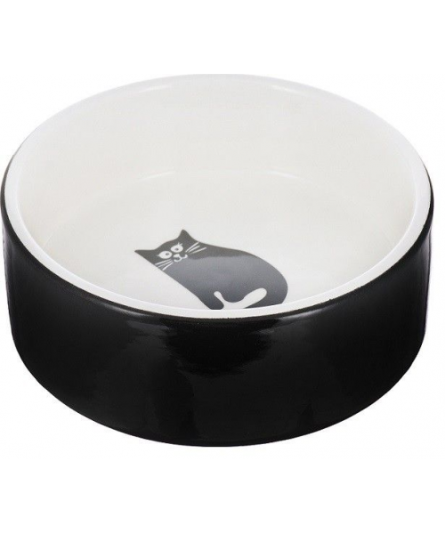 Миска керамика № 1 толстый кот ( 12,5 * 4,5см ) 301