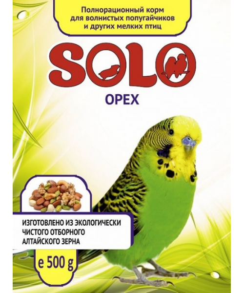 Жорик(SOLO) корм для попугаев 500 гр орех