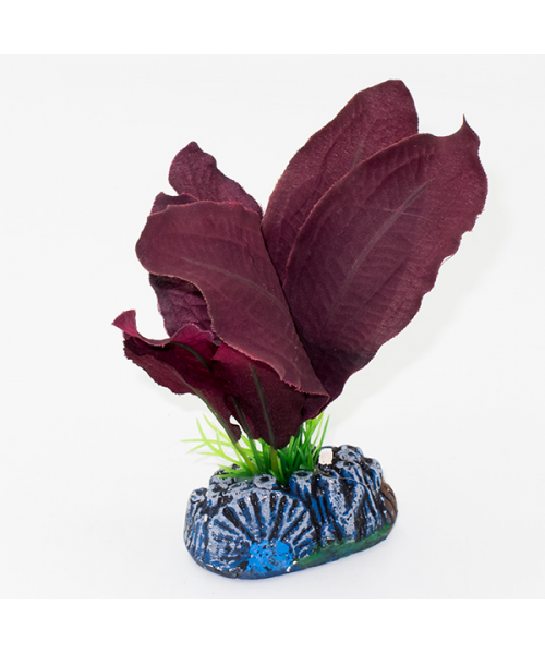 Растение аквариумное шелк.13 см темно- бордовое 1301