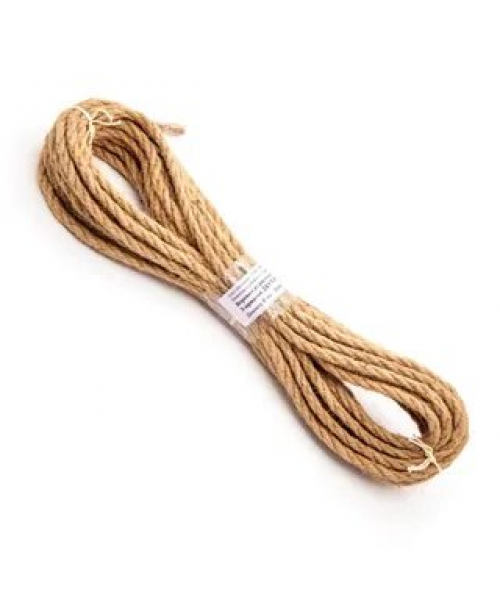 Верёвка джутовая D-8мм.(длина 10м)