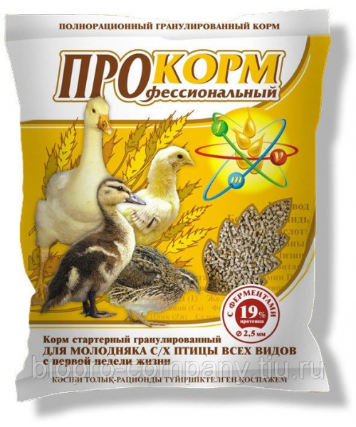 ПроКорм для молодняка птицы 0,8 кг П19 (комбикорм)