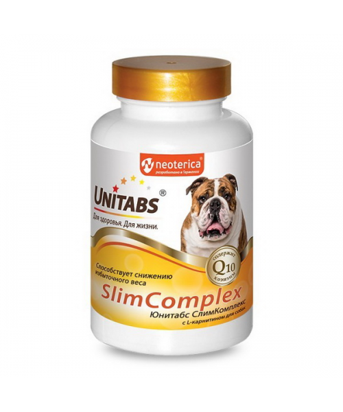 Unitabs Slim Complex д/собак д/снижения веса с Q10 100 табл