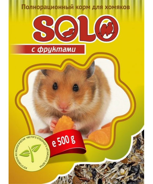 Жорик(SOLO) корм для хомяков фрукты 500 гр