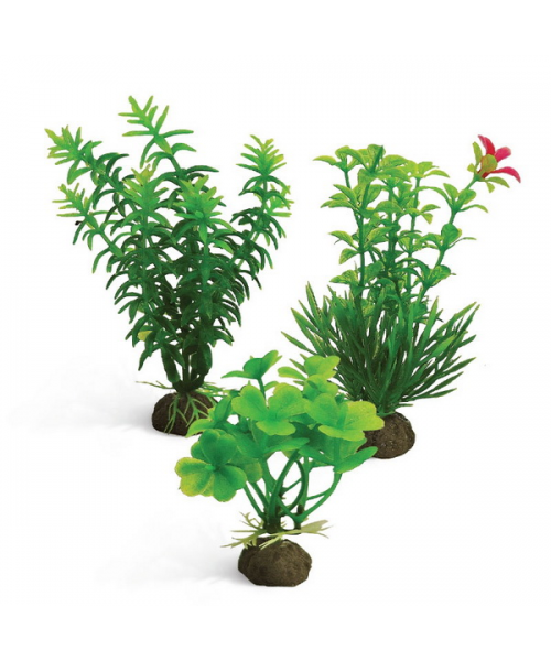 Растения (набор 3шт), 100мм (пакет)зеленые