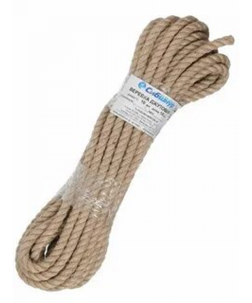 Верёвка джутовая D-10мм.(длина 20м)